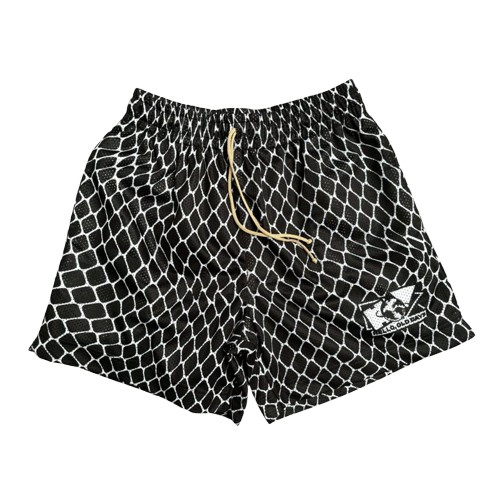 SNAKE SKIN MESH SHORTS