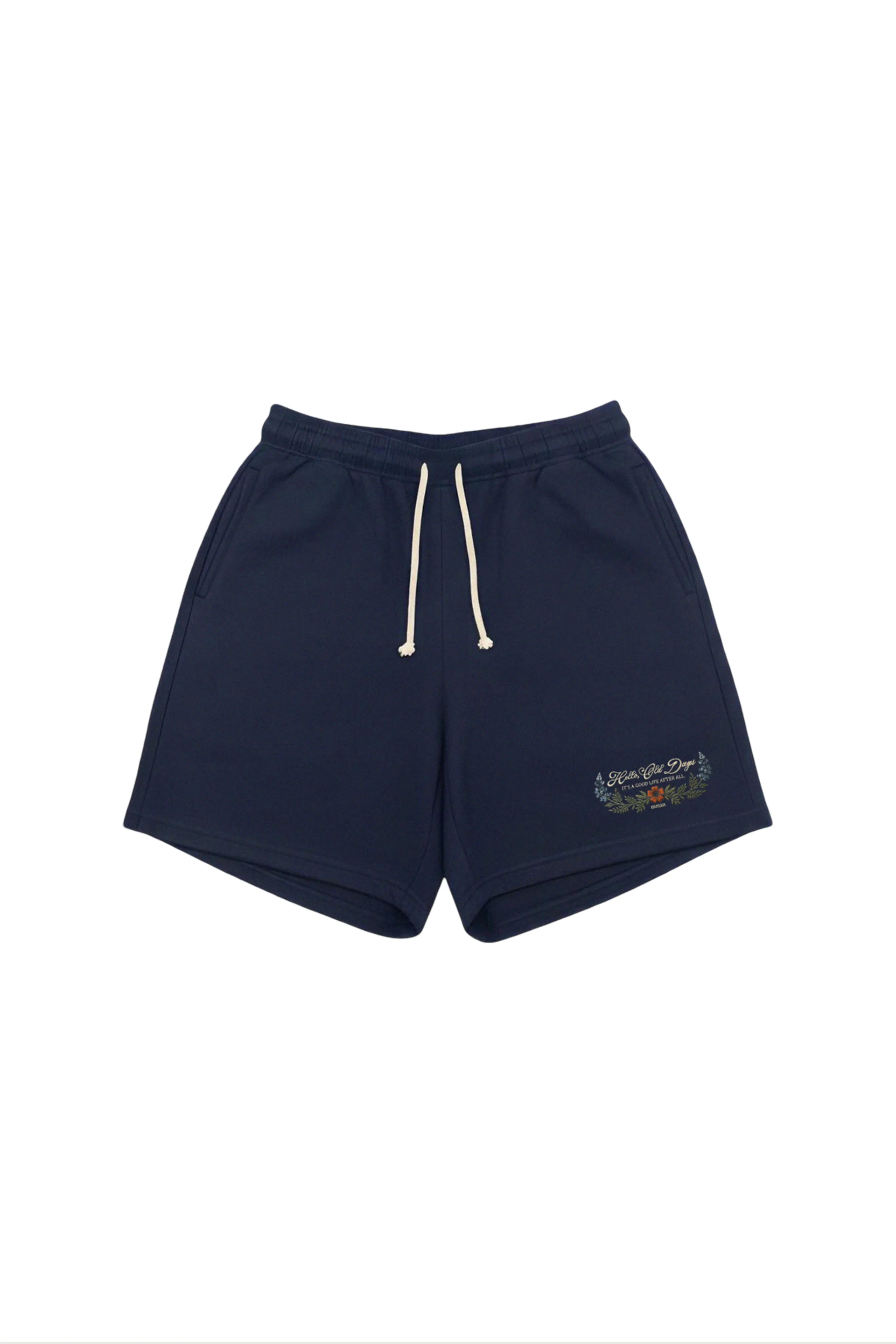 Botanical Sweatshorts Navy Blue