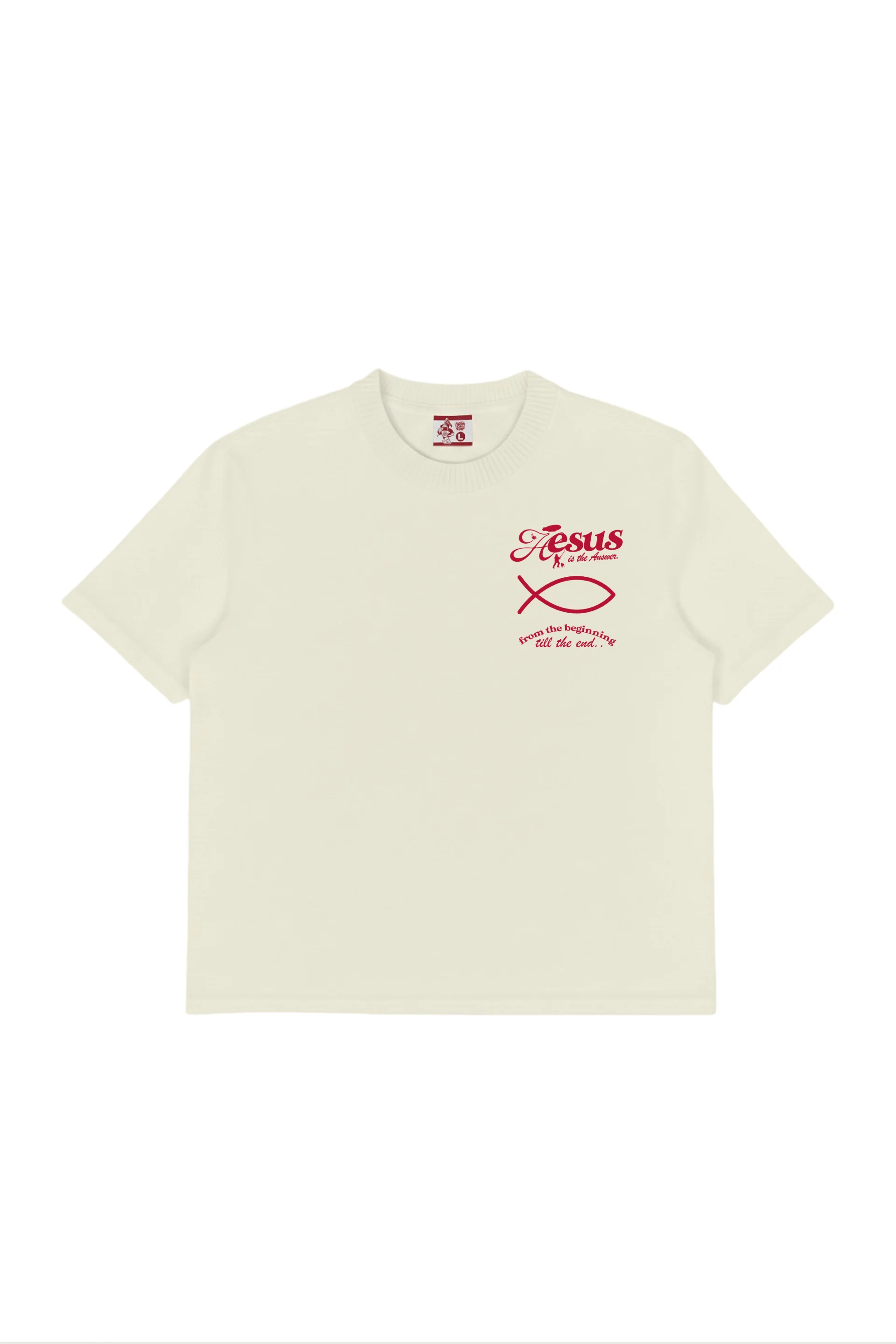JESUS IS THE ANSWER TEE (Off-White)