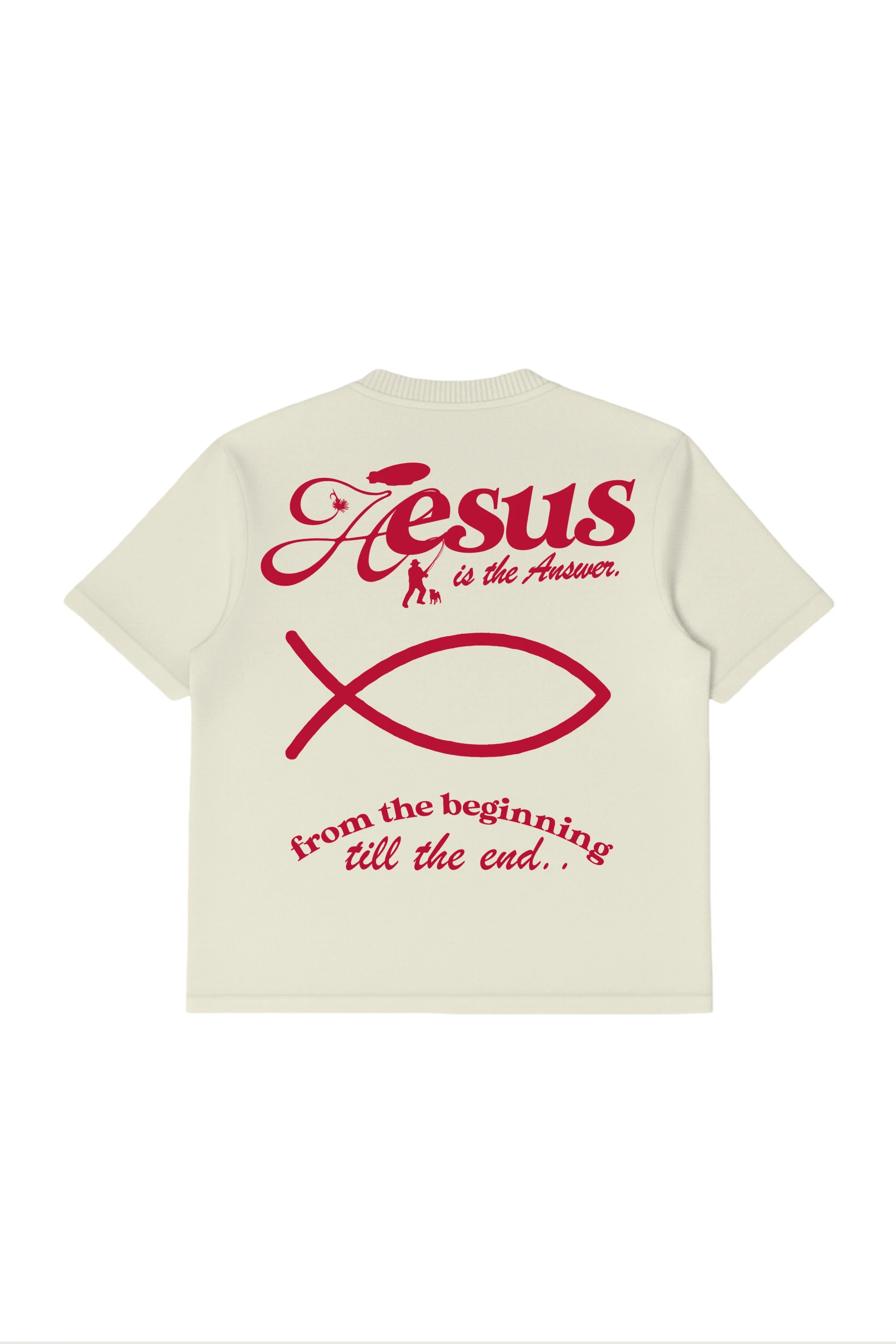 JESUS IS THE ANSWER TEE (Off-White)
